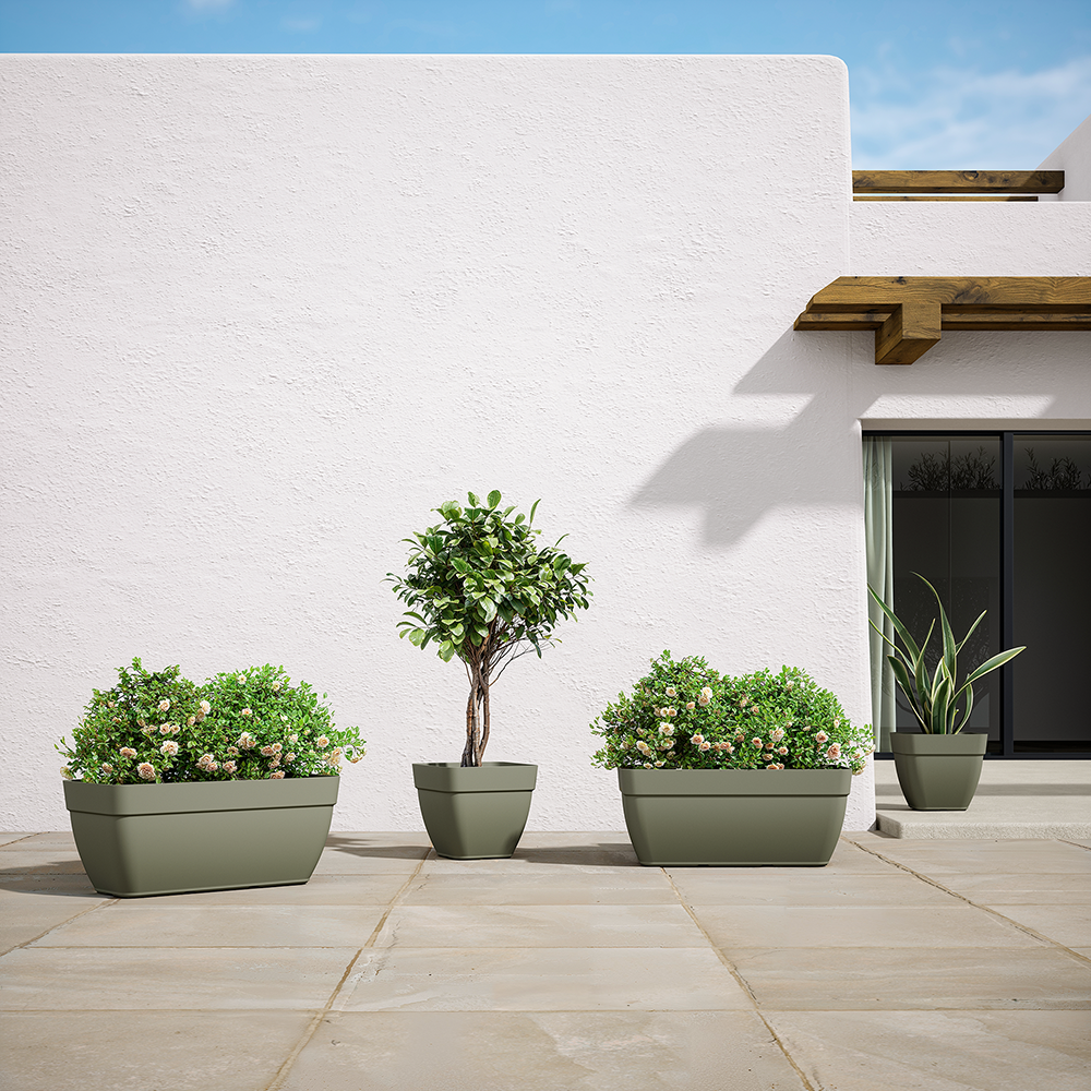 Fioriera Capri XL Artevasi, Terracotta Chiaro, 100 Cm, Design Moderno Per Piante Grandi, Vaso Da Esterno